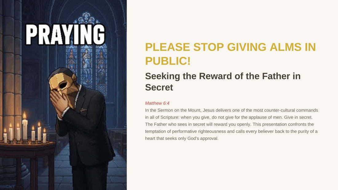 Please Stop Giving Alms In Public!