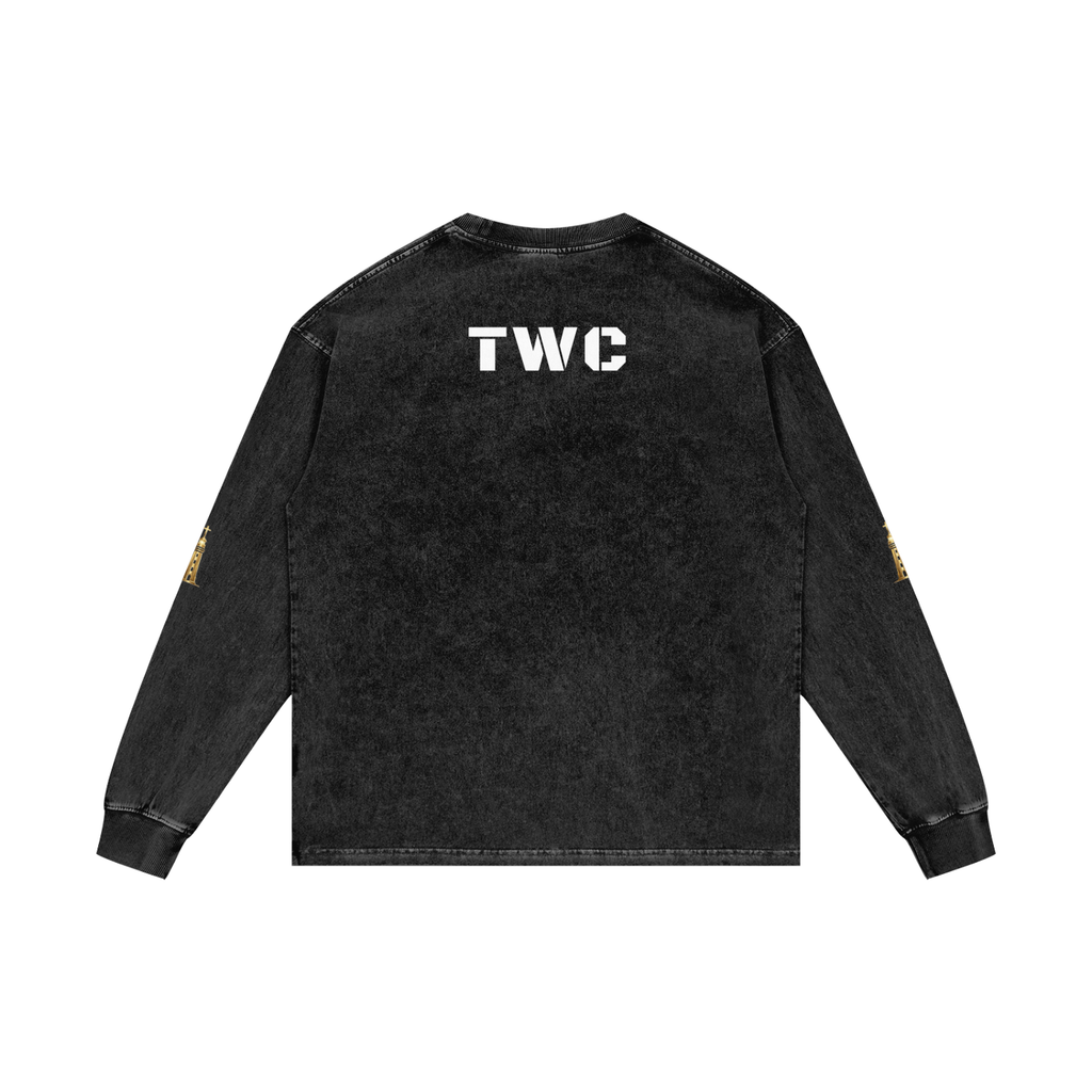 Strong Tower Redeemed  Long Sleeve Tee (Acid Wash Oversize)