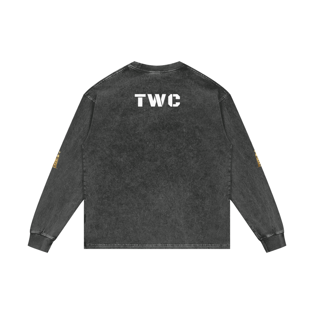 Strong Tower Redeemed  Long Sleeve Tee (Acid Wash Oversize)