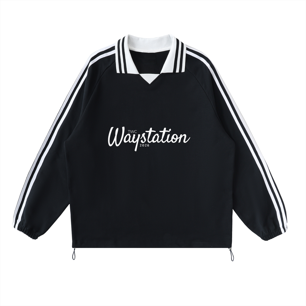 TWC Lapel Collar Sweatshirt
