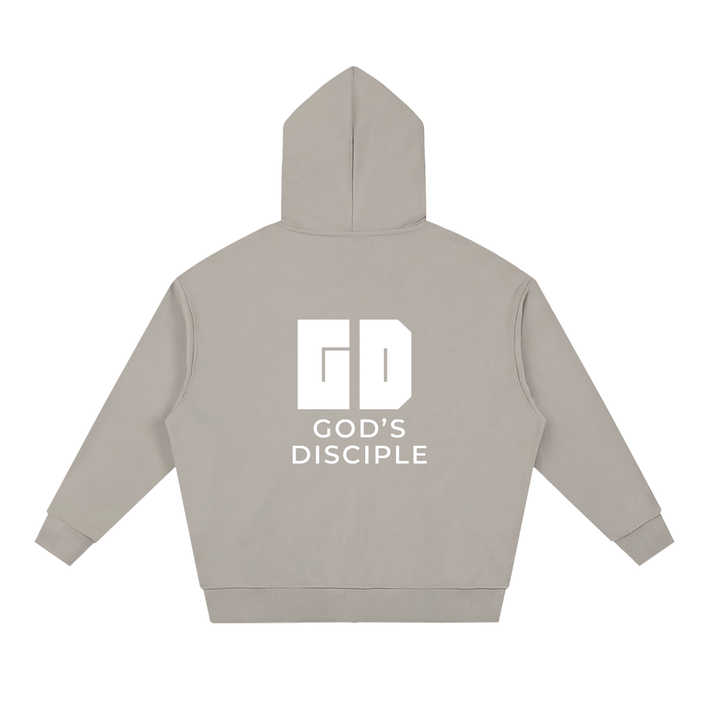 God's Disciple Loose Fit Solid Full Zip Hoodie