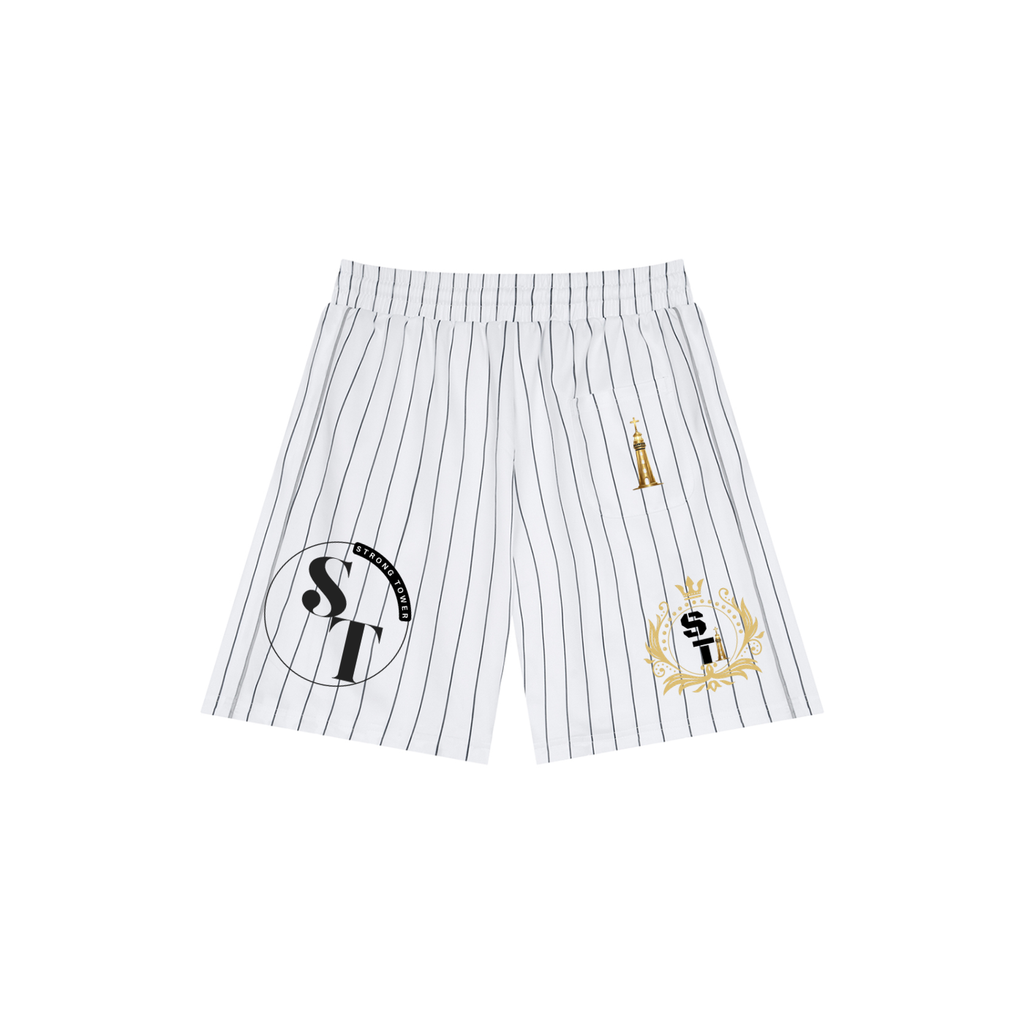 Strong Tower Striped Loose Fit Shorts