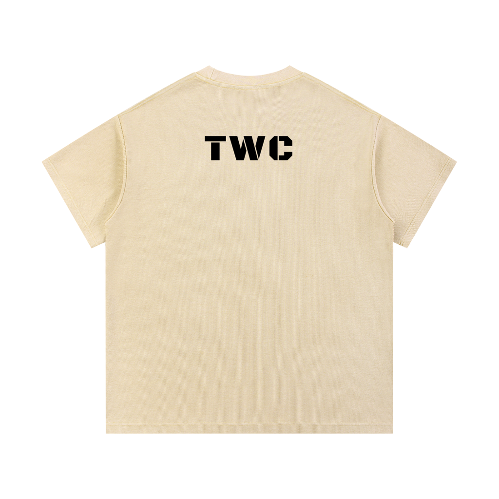 GD Tee -Black (Mineral Wash Waffle Knit)