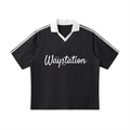 Waystation Original Collar Striped Soccer Jersey-White