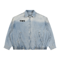 Strong Tower Vintage Wash Full-Zip Denim Trucker Jacket