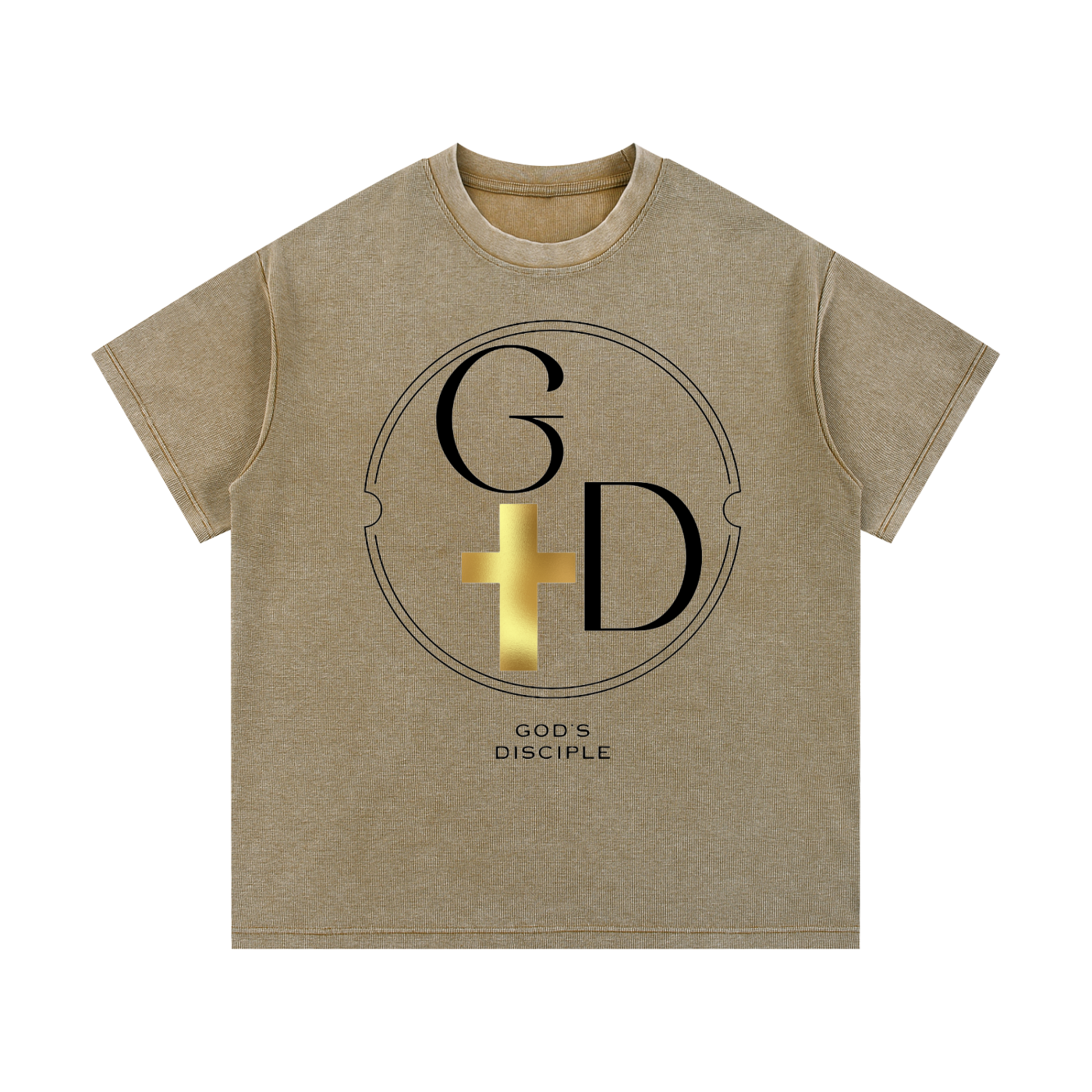 GD Tee -Black (Mineral Wash Waffle Knit)