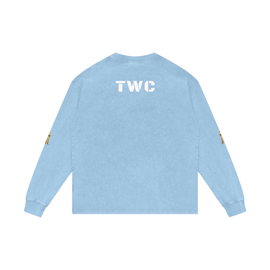 Strong Tower Redeemed  Long Sleeve Tee (Acid Wash Oversize)