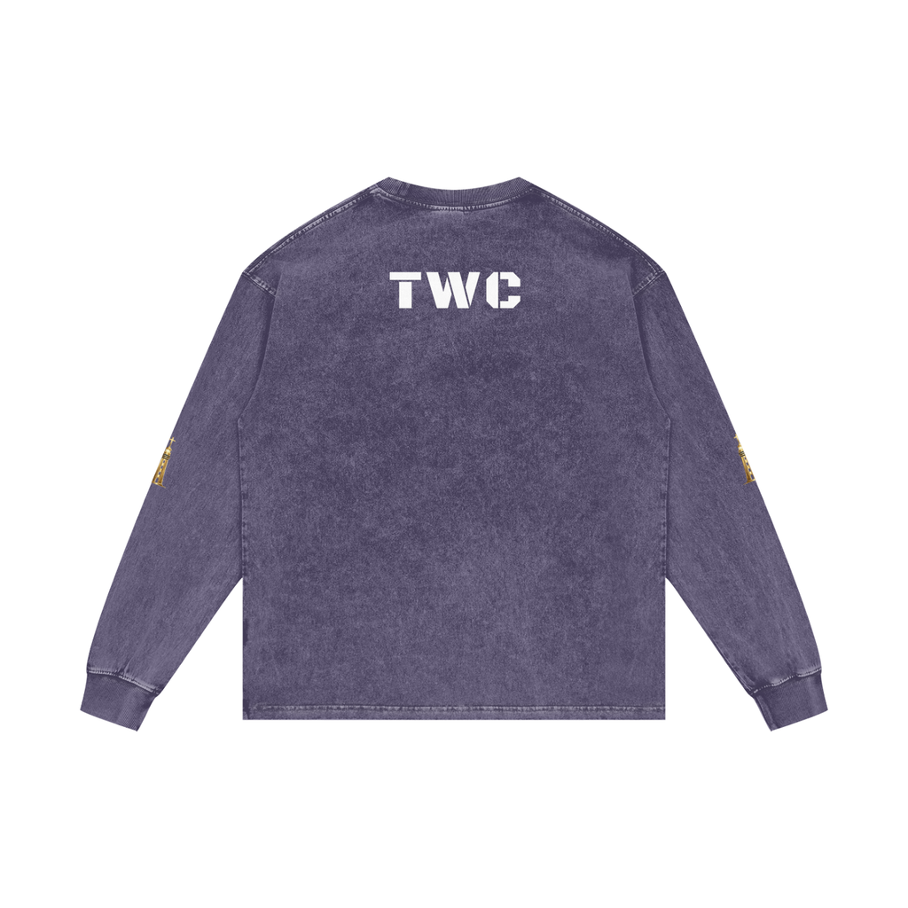 Strong Tower Redeemed  Long Sleeve Tee (Acid Wash Oversize)