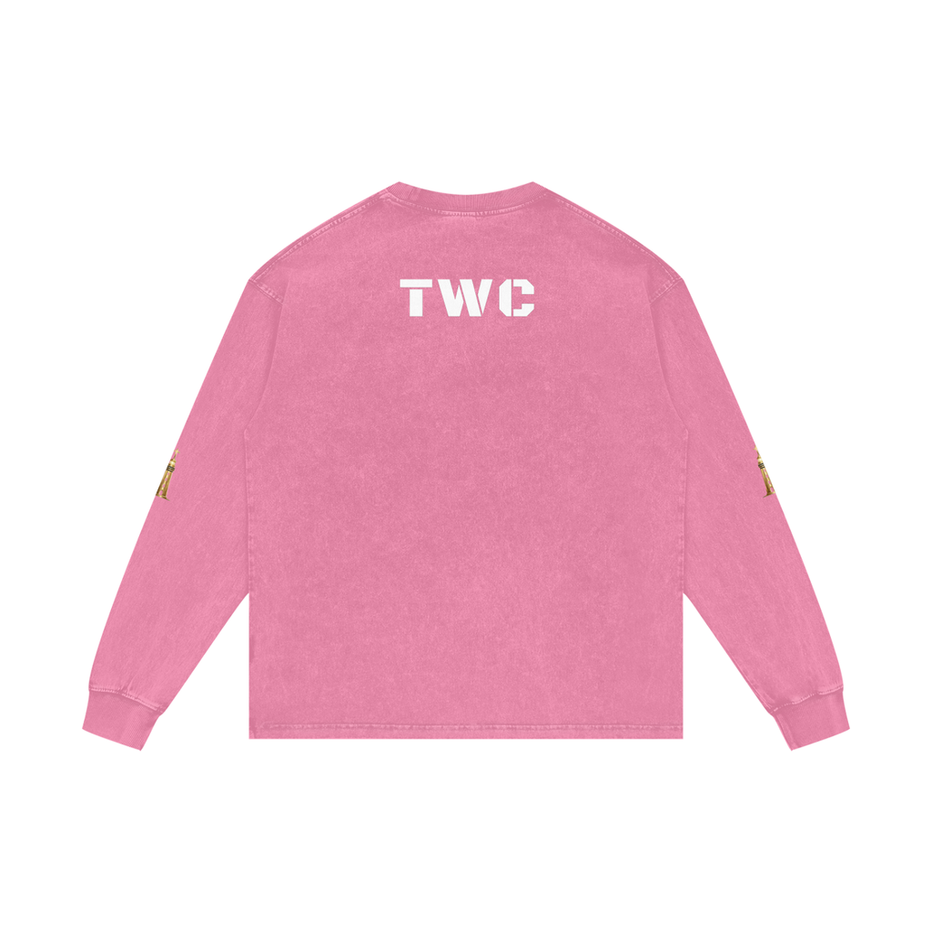 Strong Tower Redeemed  Long Sleeve Tee (Acid Wash Oversize)