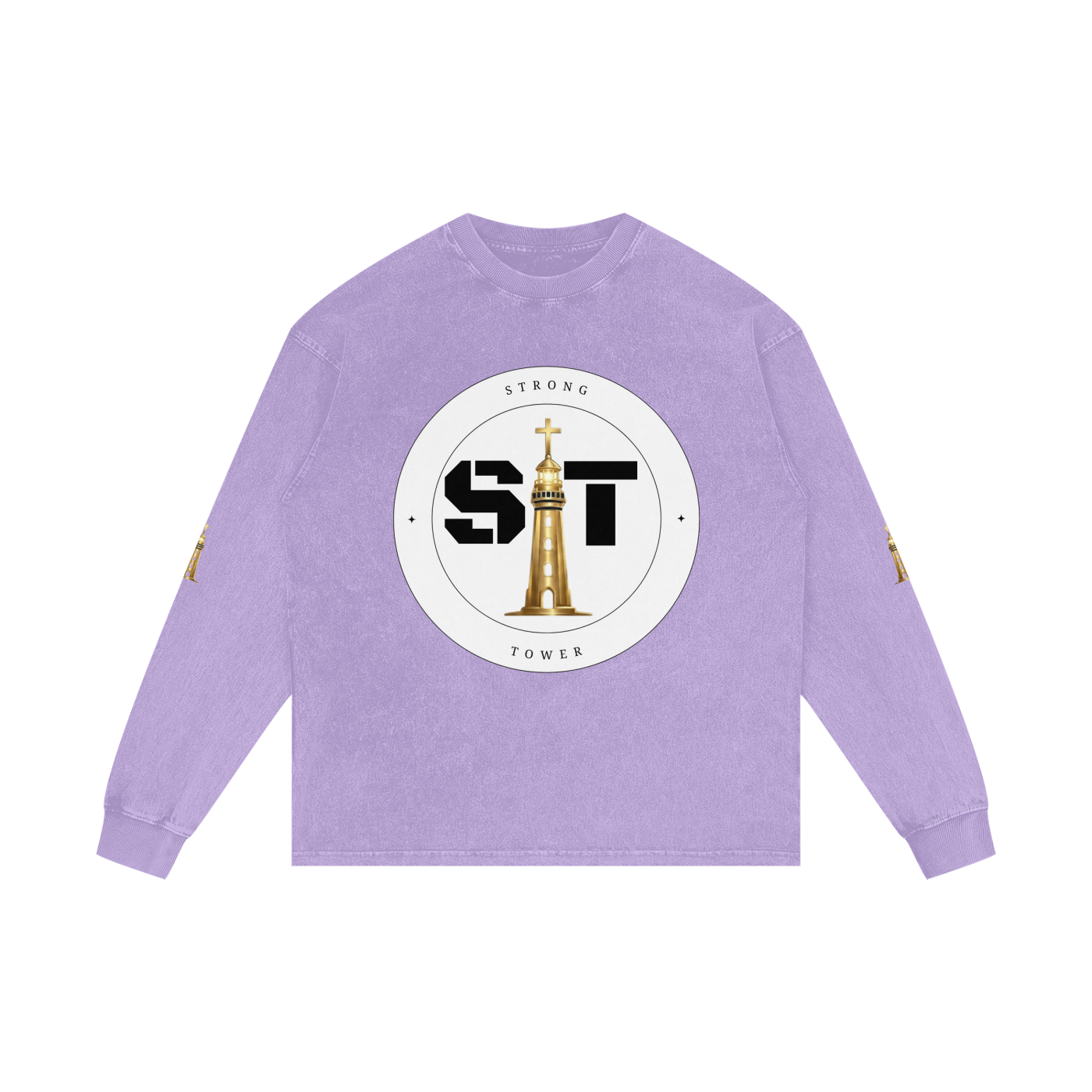 Strong Tower Redeemed  Long Sleeve Tee (Acid Wash Oversize)