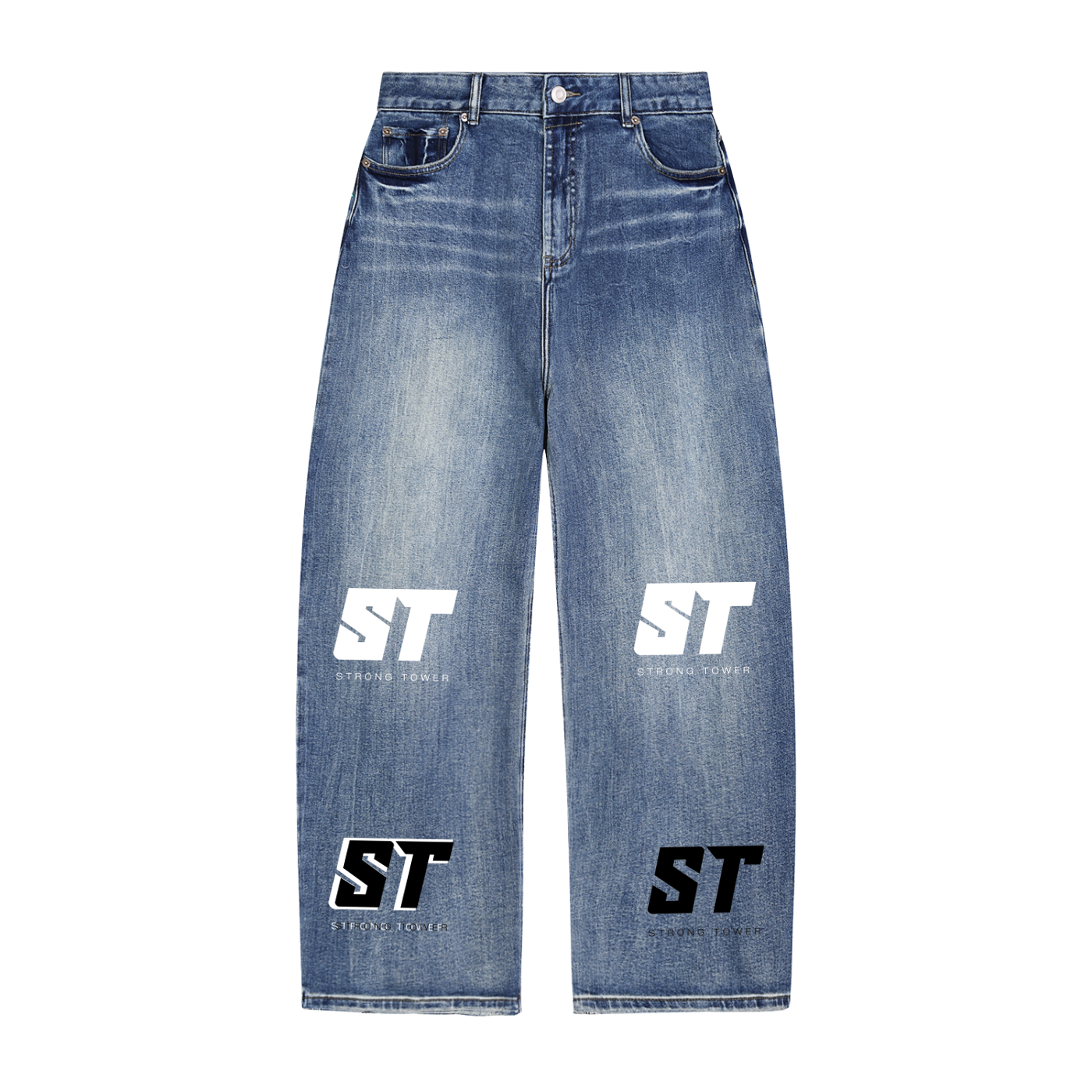 Strong Tower Sun Fade Heavyweight Denim Jeans
