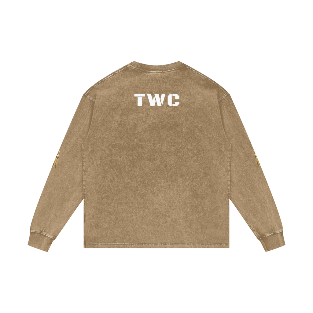 Strong Tower Redeemed  Long Sleeve Tee (Acid Wash Oversize)
