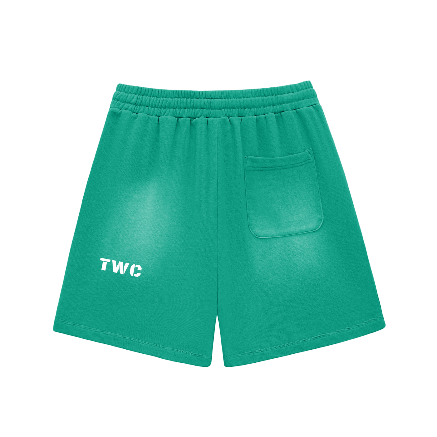 Strong Tower Sun Fade Raw Edge Shorts
