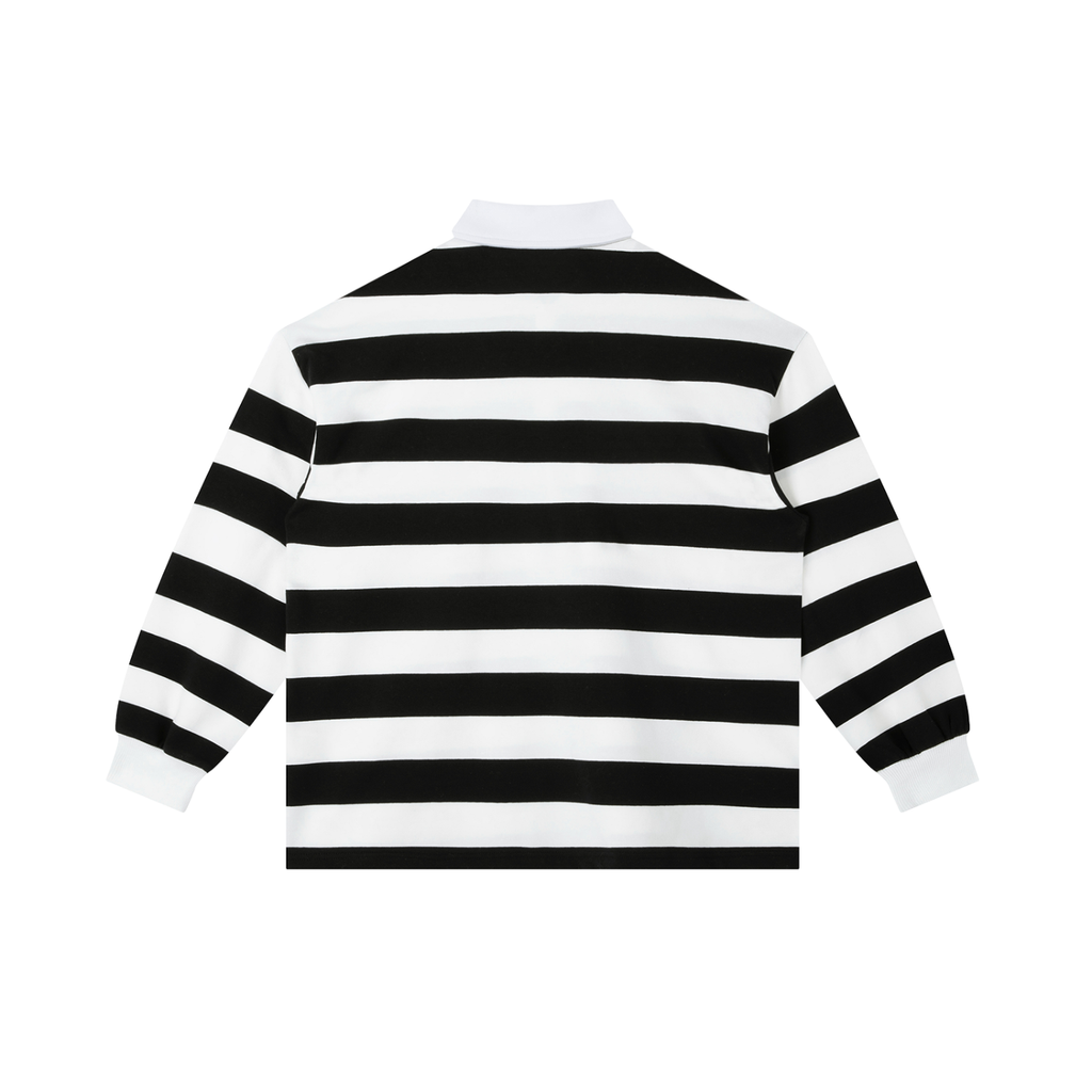 Strong Tower Chosen Color Block Stripe Polo