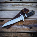 Finger Guard Bowie Knife D2 Steel Micarta Handle