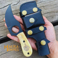 Camel Bone Skinner Knife with leather Sheath