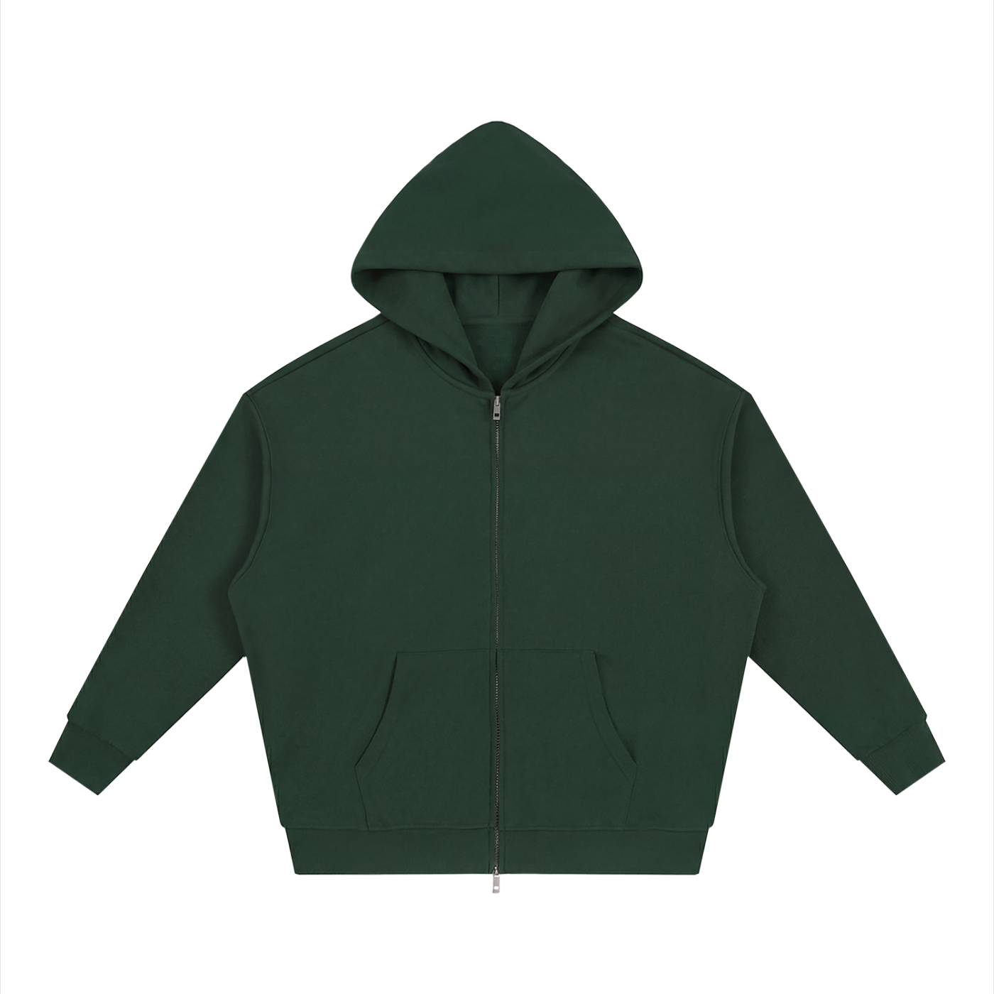 God's Disciple Loose Fit Solid Full Zip Hoodie