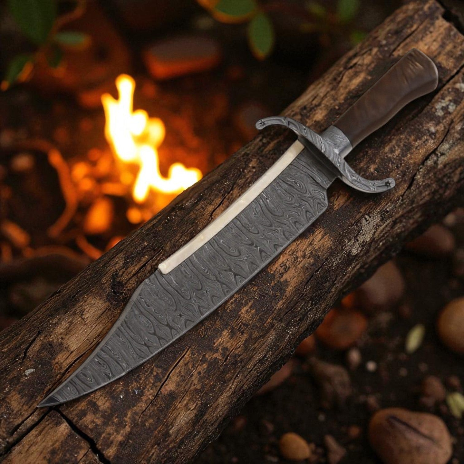 Handmade Alamo Musso Bowie Knife Damascus Steel