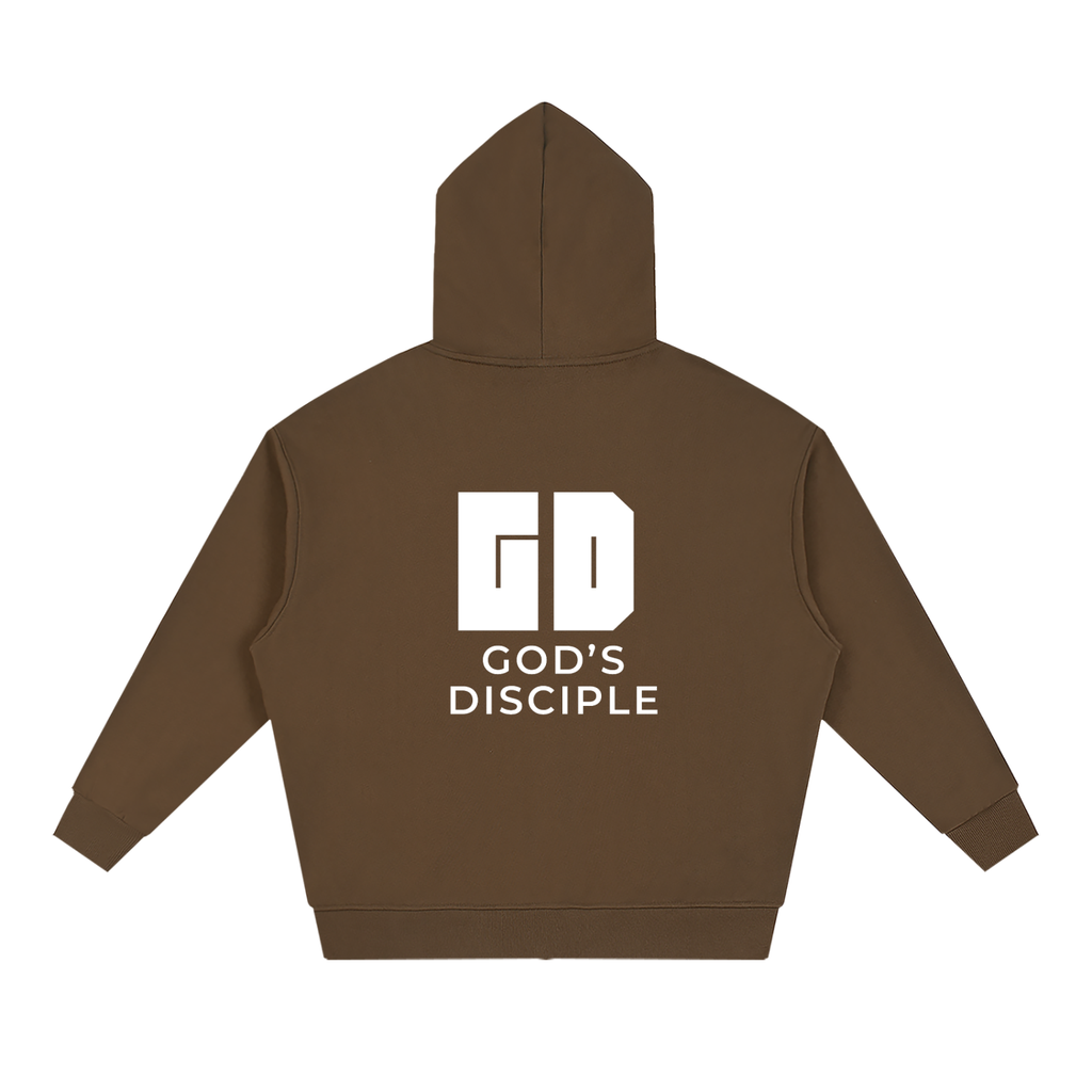 God's Disciple Loose Fit Solid Full Zip Hoodie