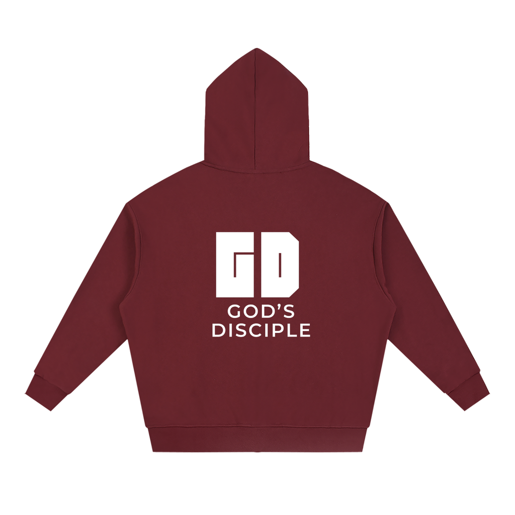 God's Disciple Loose Fit Solid Full Zip Hoodie