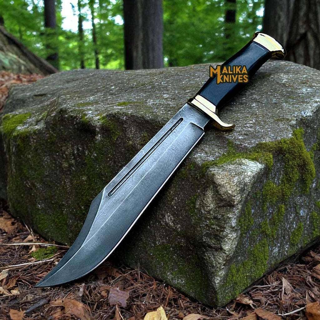 Crocodile Dundee Knife Replica | D2 Steel Blade | Black Micarta Handle