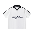 Waystation Original Collar Striped Soccer Jersey-Black