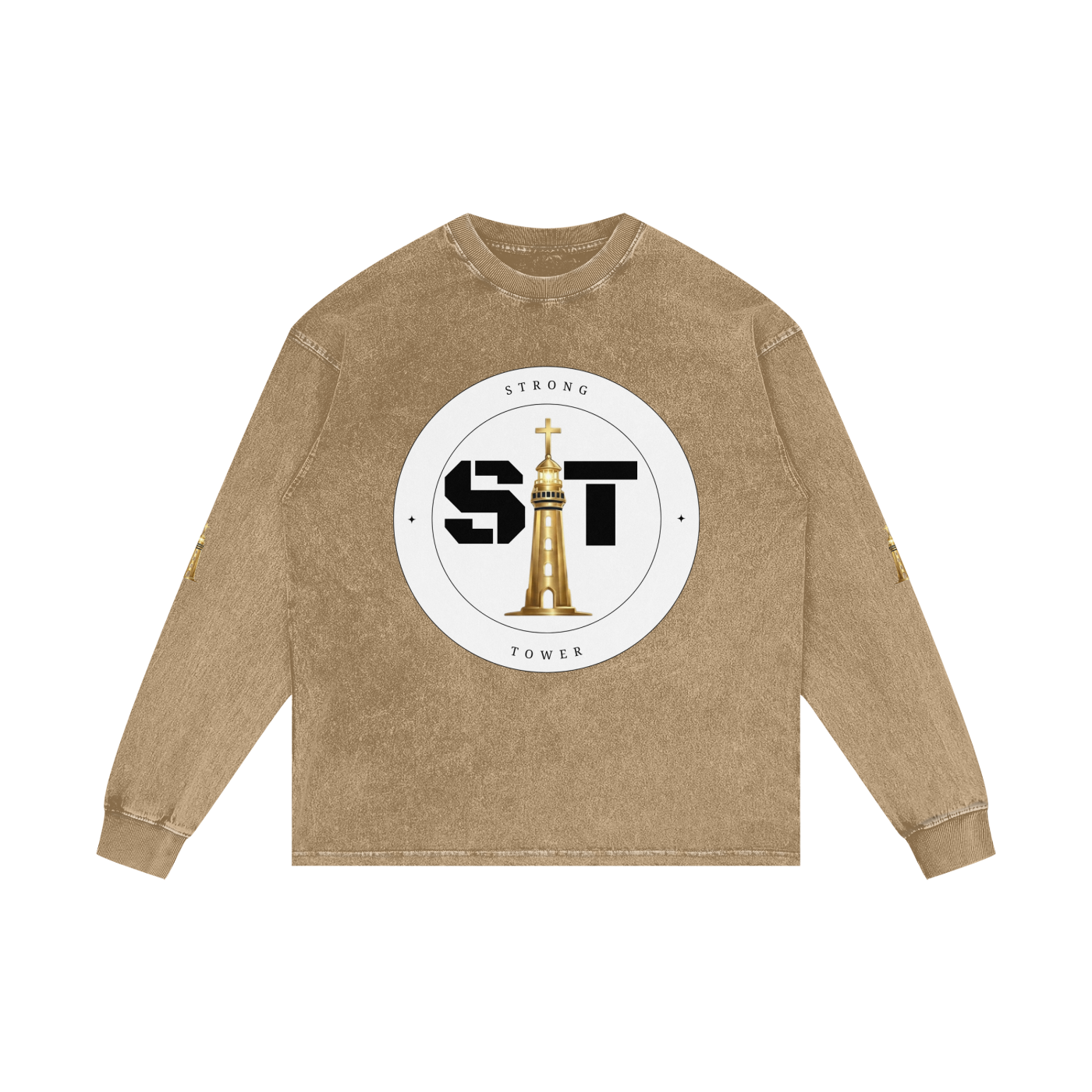 Strong Tower Redeemed  Long Sleeve Tee (Acid Wash Oversize)