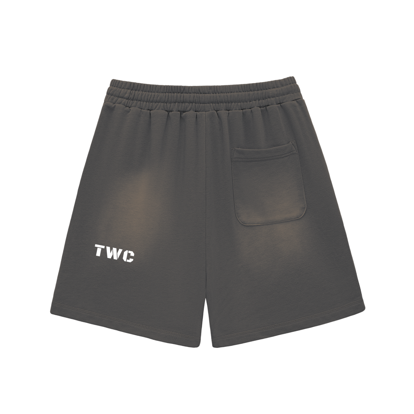 Strong Tower Sun Fade Raw Edge Shorts