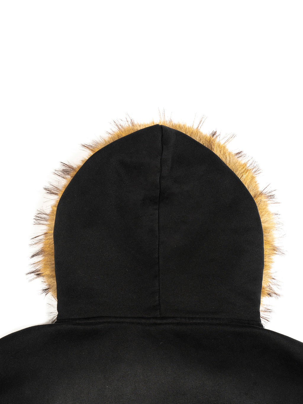 Strong Tower Sun Fade Boxy Detachable Fur Hoodie
