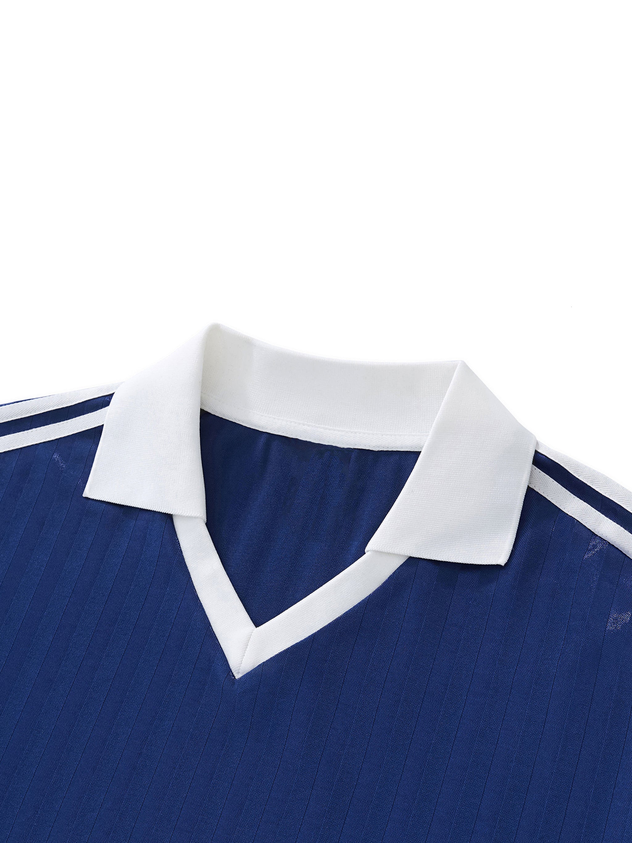 Waystation Original Collar Striped Soccer Jersey-Black