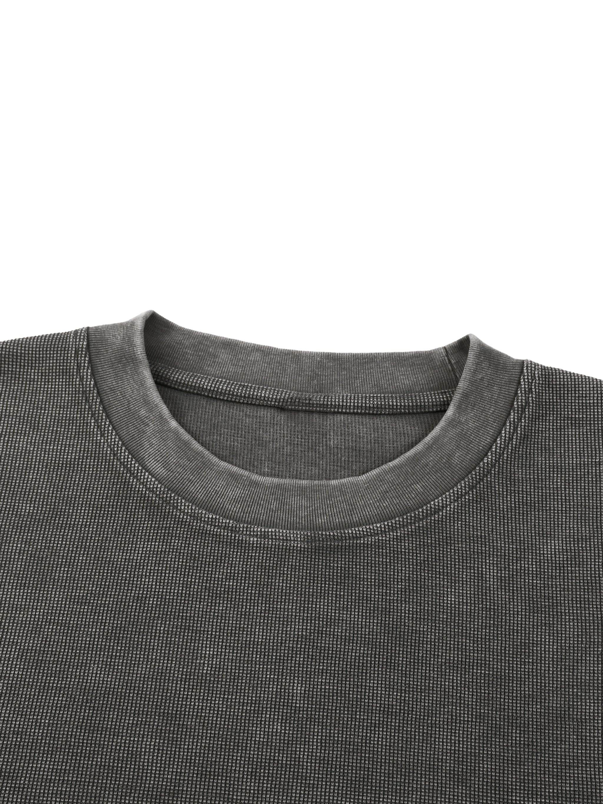 GD Tee -Black (Mineral Wash Waffle Knit)