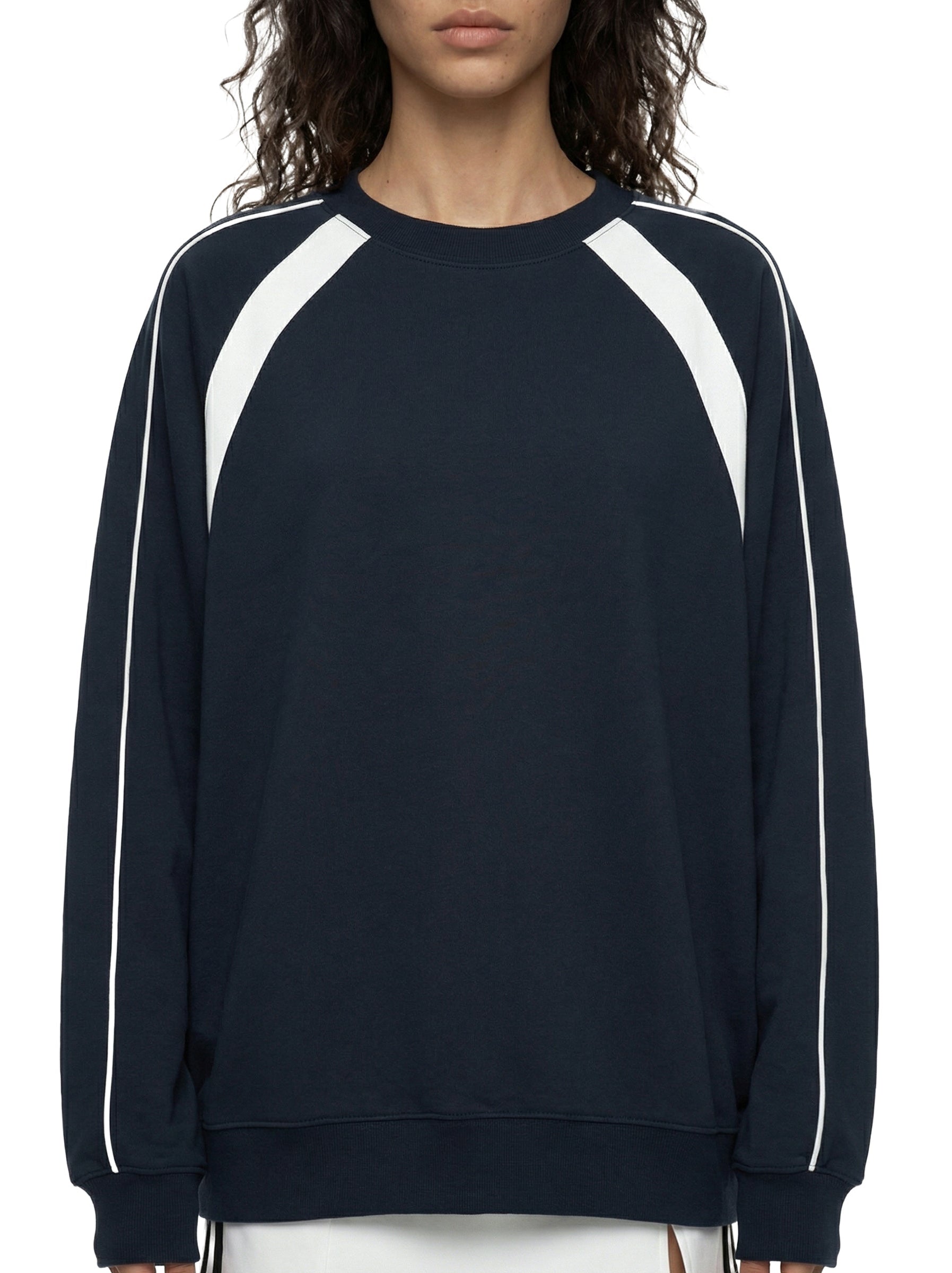 Covenant Color Block Crewneck  B/W
