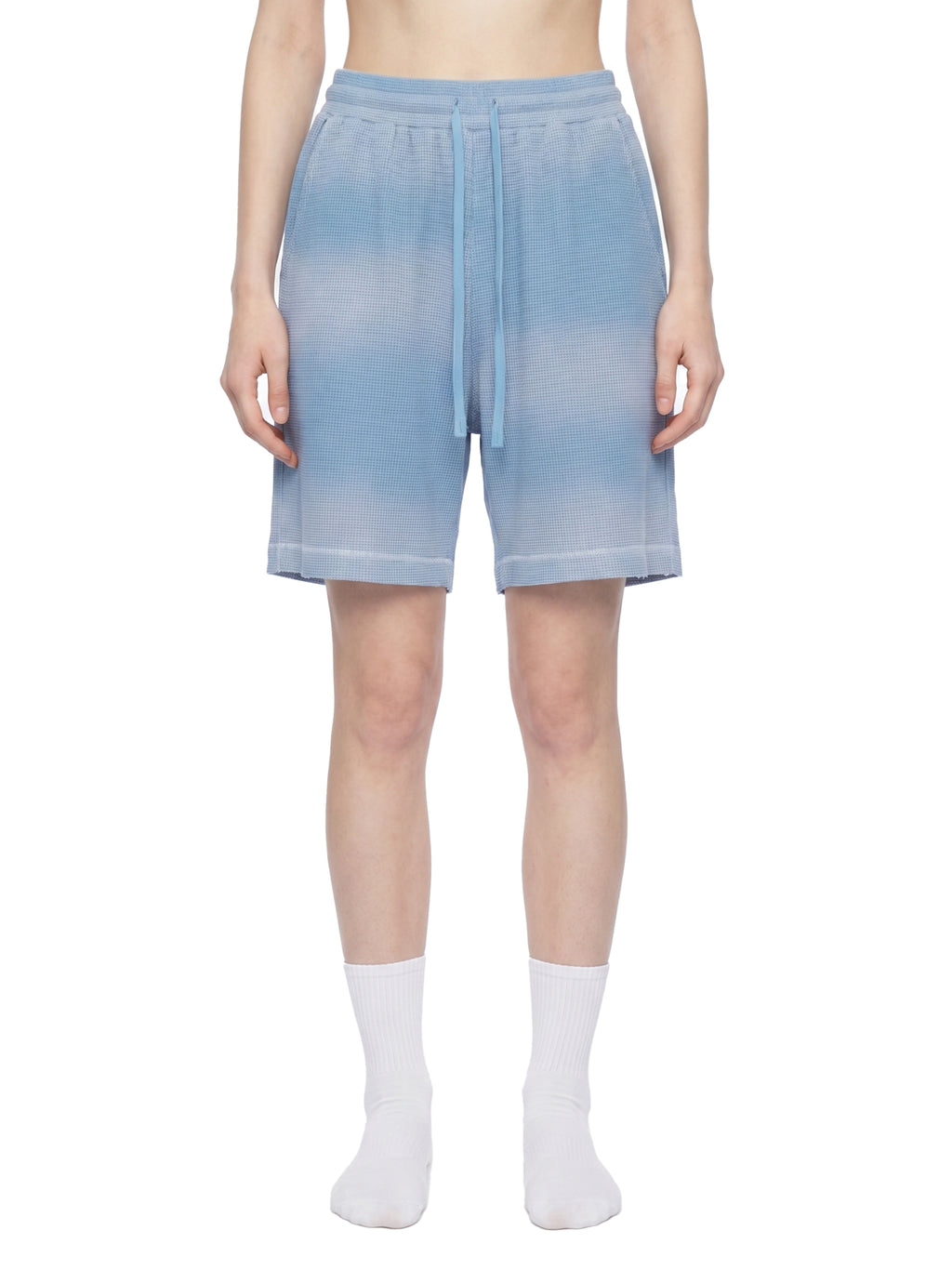 God's Disciple Sunfade Waffle Raw Hem Shorts