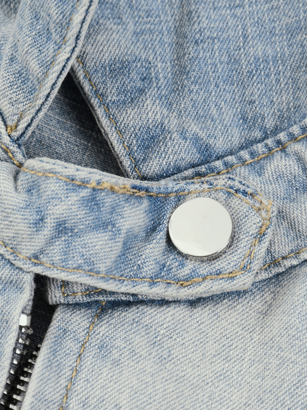 Strong Tower Vintage Wash Full-Zip Denim Trucker Jacket