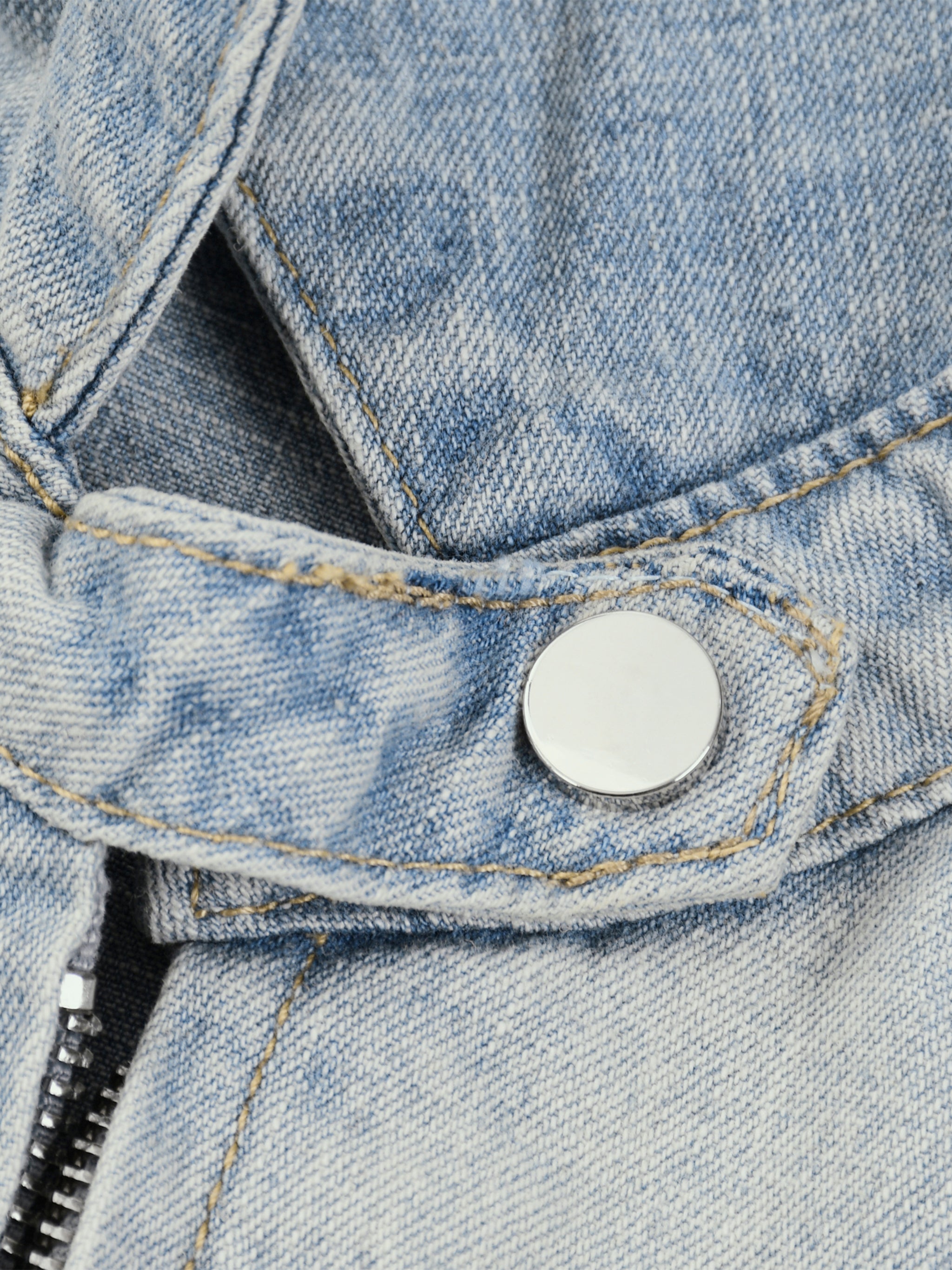 Strong Tower Vintage Wash Full-Zip Denim Trucker Jacket