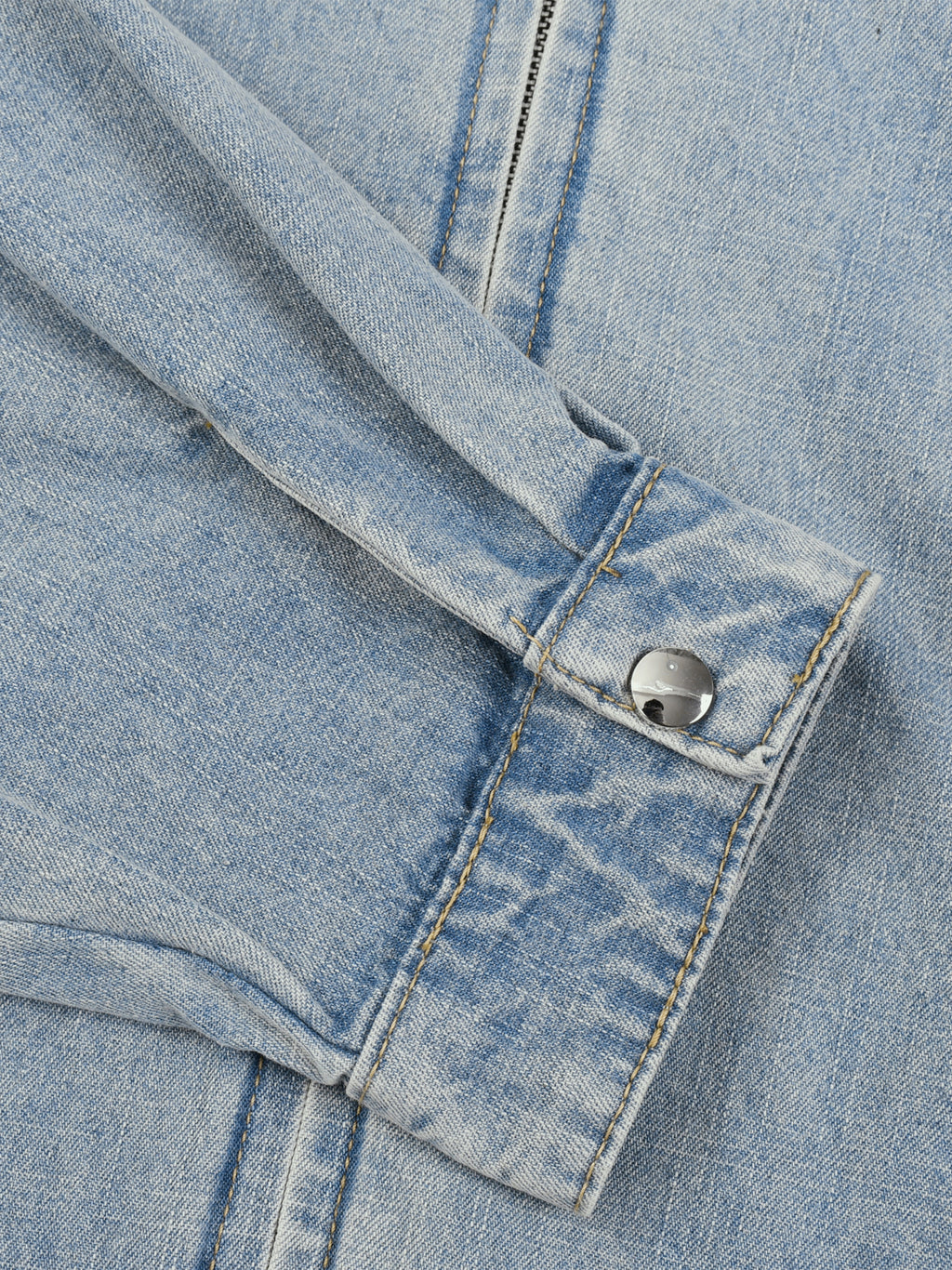 Strong Tower Vintage Wash Full-Zip Denim Trucker Jacket