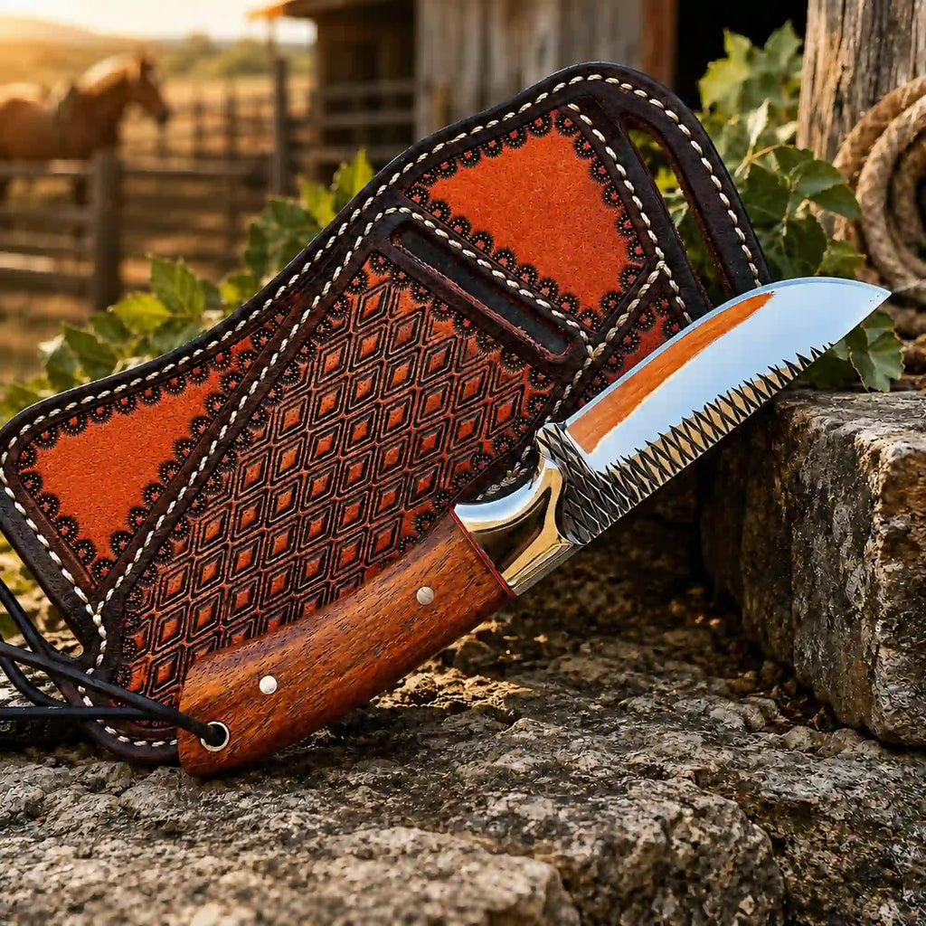 Buckaroo Knife | Rasp Steel with Rosewood Handle