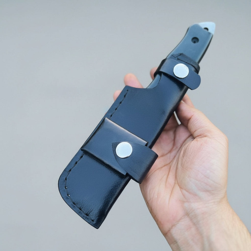 Sheepsfoot D2 Hunting Knife | Leather Sheath