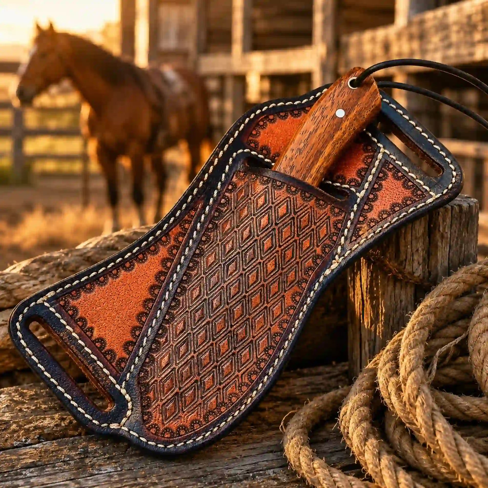 Buckaroo Knife | Rasp Steel with Rosewood Handle